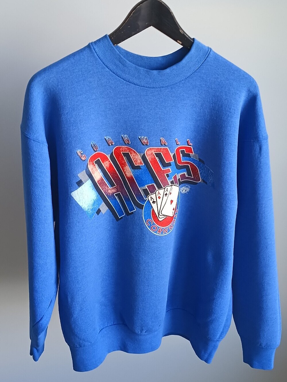 VTG 90s AHL Cornwall Aces Hockey Sweatshirt XL